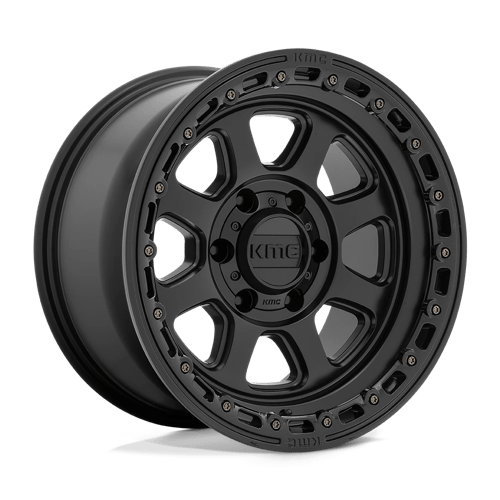 KMC KM548 CHASE SATIN BLACK W/ GLOSS BLACK LIP 6X135 20X9 +0 87.1HB
