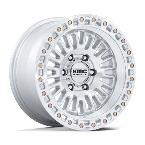 KMC KM554 AZTEC GLOSS SILVER W/ MACHINED FACE 5X5.0 17X8.5 +0 71.5HB