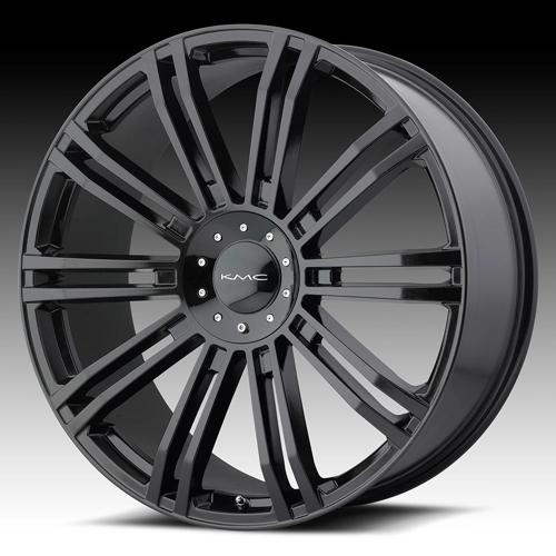 KMC KM677 D2 GLOSS BLACK 5x114.3/120 22X9.5 +35 74.1HB