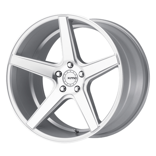 KMC KM685 DISTRICT SILVER MACHINED 5X112 22X9 +35 66.56HB