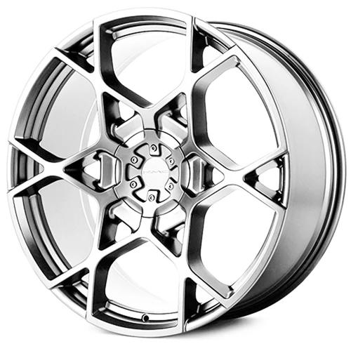 KMC KM695 CROSSHAIR CHROME 6X120/5.5 24X9.5 +15 78.1HB