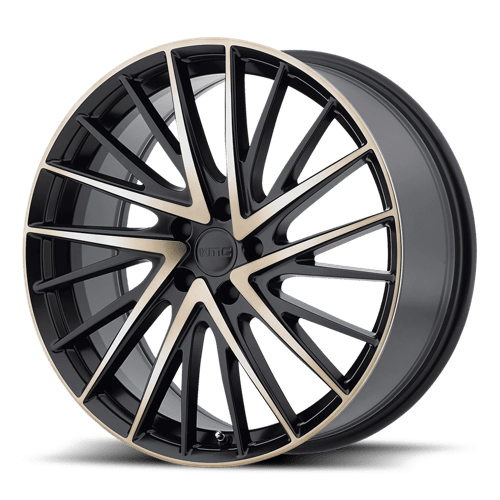 KMC KM697 NEWTON SATIN BLACK W MACHINED DARK TINT FACE 5X112 18X8 +35 66.56HB