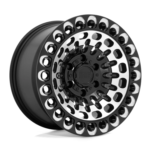 Black Rhino LABYRINTH GLOSS BLACK W/ MACHINED FACE & MILLING 5X5.0 17X9.5 -18 71.5HB