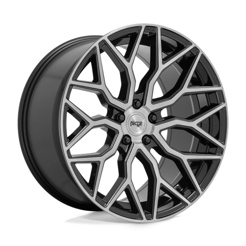 Niche M262 MAZZANTI GLOSS BLACK BRUSHED FACE 5x114.3 19X8.5 +35 72.56HB