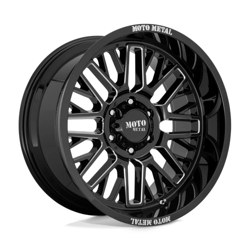 Moto Metal MO802 WARLOCK GLOSS BLACK MILLED 5X5.5 22X10 -18 78.1HB