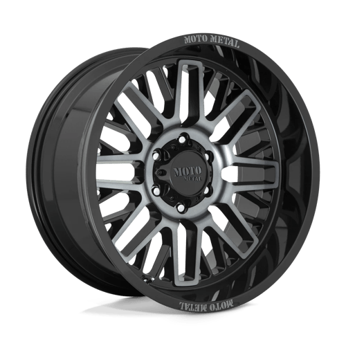 Moto Metal MO802 WARLOCK GLOSS BLACK MACHINED W/ GRAY TINT 5X5.0 20X9 +0 71.5HB