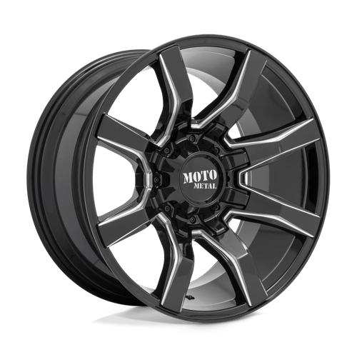 Moto Metal MO804 SPIDER GLOSS BLACK MILLED 6X135/5.5 22X10 -18 106.1HB
