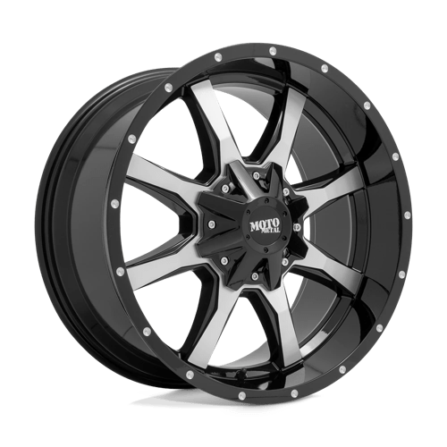 Moto Metal MO970 GLOSS BLACK W/ MACHINED FACE 5X5.5/150 20X10 -18 110.1HB