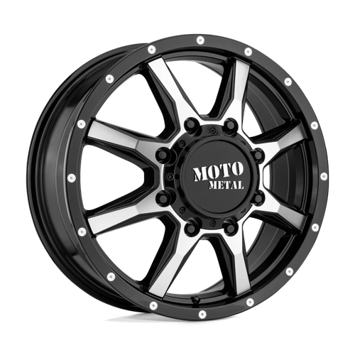 Moto Metal MO995 GLOSS BLACK MACHINED - FRONT 8X210 17X6.5 +111 154.3HB