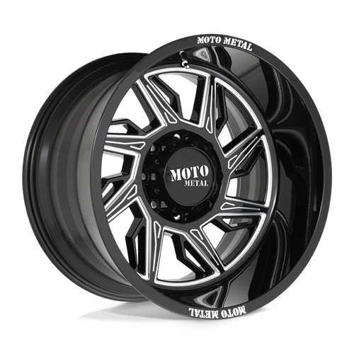 Moto Metal MO997 HURRICANE GLOSS BLACK MILLED - RIGHT DIRECTIONAL 6X135 22X12 -44 87.1HB