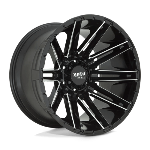 Moto Metal MO998 KRAKEN GLOSS BLACK MILLED 8X170 20X12 -44 125.1HB