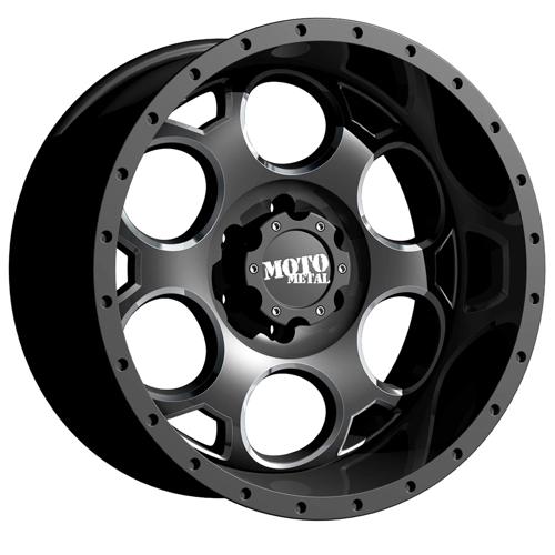 Moto Metal MO964 SATIN BLACK MILLED 6X5.5 20X9 -12 106.1HB
