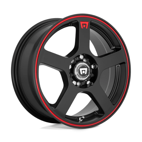 Motegi MR116 FS5 MATTE BLACK W/ RED STRIPE 4X4.25/4.5 15X6.5 +40 72.56HB
