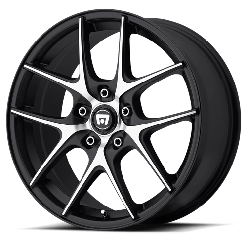 Motegi MR128 SATIN BLACK W/ MACHINED FACE 5X120 17X7.5 +45 74.1HB