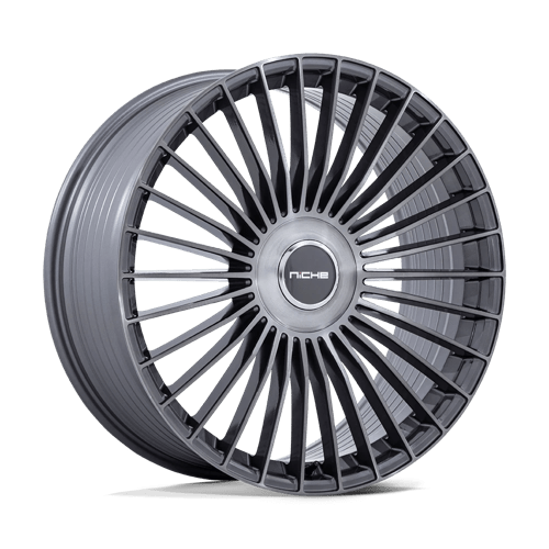 Niche NC282 SERENE GLOSS TITANIUM BRUSHED 5X130 22X10 +20 84.1HB