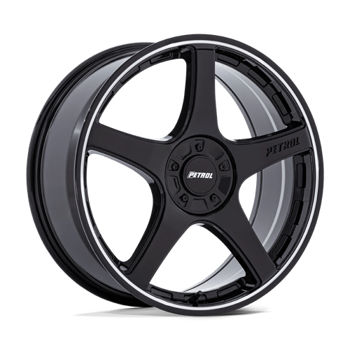 Petrol PE003 P2E GLOSS BLACK W/ MACHINED LIP 5X110/115 18X8 +40 72.56HB