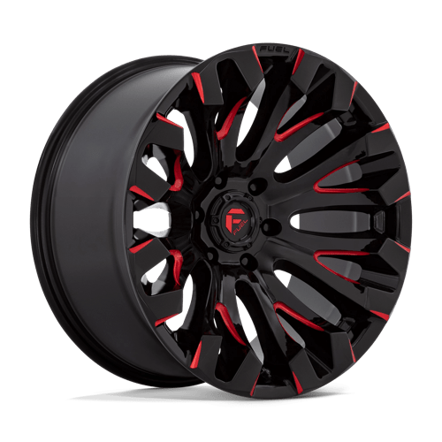 Fuel OffRoad D829 QUAKE GLOSS BLACK MILLED RED TINT 5X5.0 20X10 -18 71.5HB