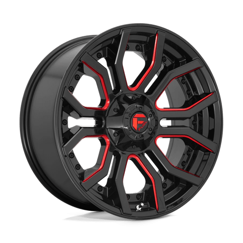 Fuel OffRoad D712 RAGE GLOSS BLACK RED TINTED CLEAR 6X135/5.5 20X9 +1 106.1HB