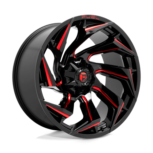 Fuel OffRoad D755 REACTION GLOSS BLACK MILLED W/ RED TINT 8X170 24X12 -44 125.1HB