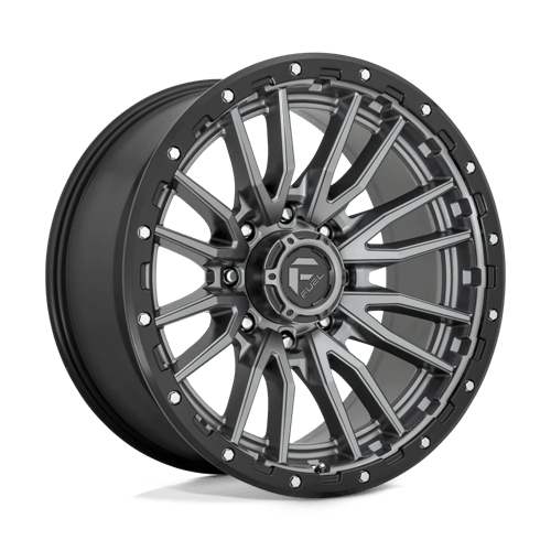 Fuel OffRoad D680 REBEL MATTE GUN METAL BLACK BEAD RING 8X180 22X10 -18 124.2HB