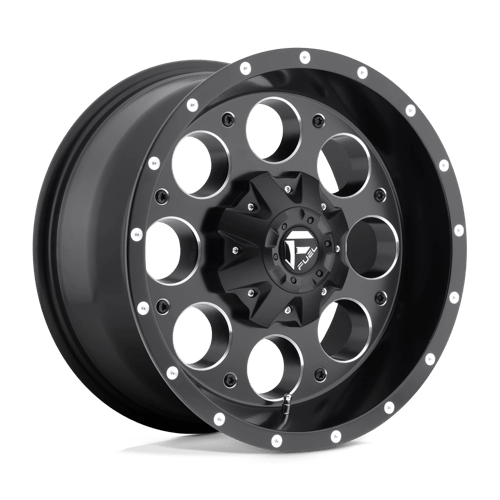 Fuel OffRoad D525 REVOLVER MATTE BLACK MILLED 5X4.75/5.0 15X8 -18 78.1HB