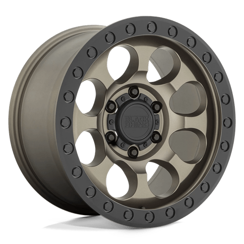 Black Rhino RIOT MATTE BRONZE W/ BLACK RING & BOLTS 5X5.0 17X8.5 -38 71.5HB