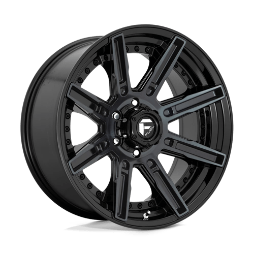 Fuel OffRoad D708 ROGUE GLOSS MACHINED DOUBLE DARK TINT 5X5.0 20X10 -18 71.5HB