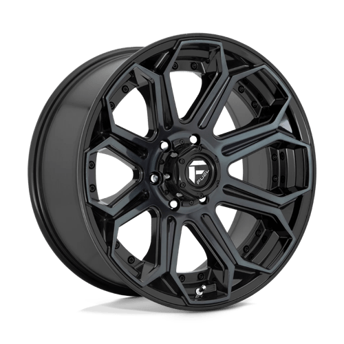 Fuel OffRoad D704 SIEGE GLOSS MACHINED DOUBLE DARK TINT 5X5.0 20X9 +1 71.5HB