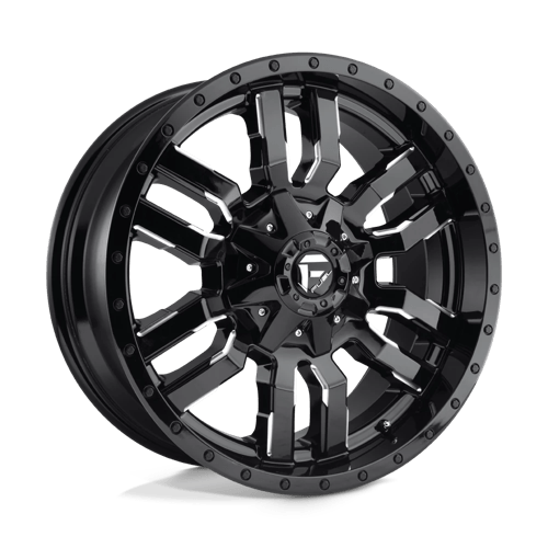 Fuel OffRoad D595 SLEDGE GLOSS BLACK MILLED 6X135/5.5 18X9 +20 106.1HB