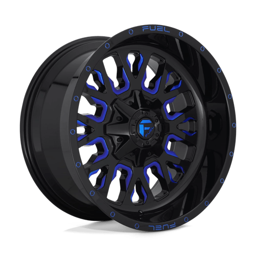 Fuel OffRoad D645 STROKE GLOSS BLACK BLUE TINTED CLEAR 5x114.3/5.0 20X9 +1 78.1HB
