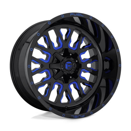 Fuel OffRoad D645 STROKE GLOSS BLACK BLUE TINTED CLEAR 8X170 22X12 -44 125.1HB