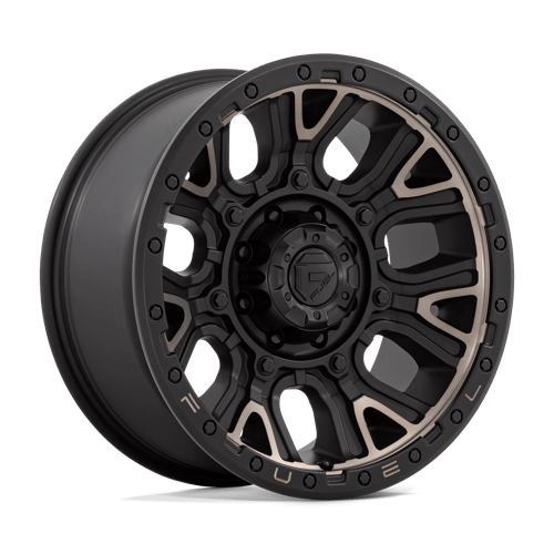 Fuel OffRoad D824 TRACTION MATTE BLACK W/ DOUBLE DARK TINT 8X180 20X9 +1 124.2HB