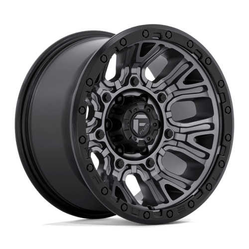 Fuel OffRoad D825 TRACTION MATTE GUNMETAL W/ BLACK RING 5X5.0 17X9 -12 71.5HB