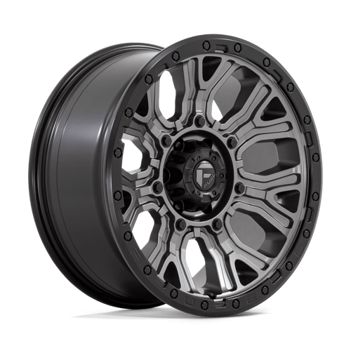 Fuel OffRoad D825 TRACTION MATTE GUNMETAL W/ BLACK RING 6X5.5 20X9 +1 106.1HB