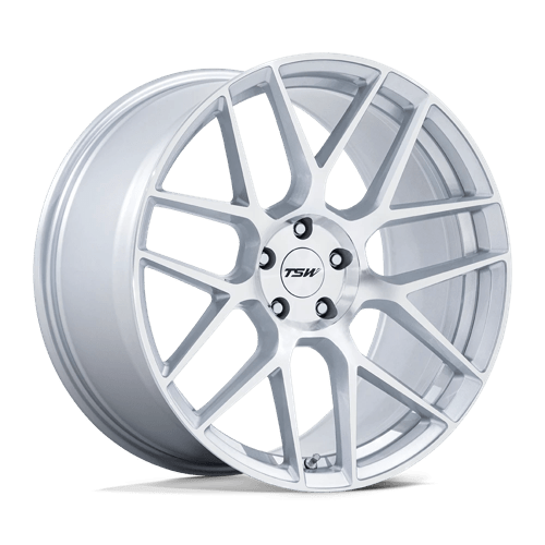 TSW TW002 LASARTHE GLOSS SILVER MACHINED 5X112 18X9 +45 66.56HB