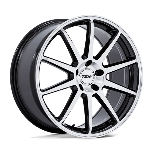TSW TW004 CANARD GLOSS BLACK W/ MACHINED FACE 5x114.3 20X9 +35 72.56HB