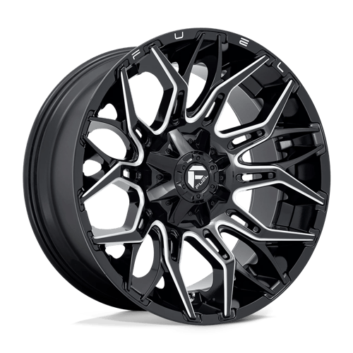 Fuel OffRoad D769 TWITCH GLOSSY BLACK MILLED 8X6.5 22X10 -18 125.1HB