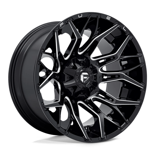 Fuel OffRoad D769 TWITCH GLOSSY BLACK MILLED 8X180 22X12 -44 124.2HB