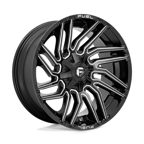 Fuel OffRoad D773 TYPHOON GLOSS BLACK MILLED 8X6.5 22X10 -18 125.1HB