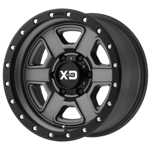 XD XD133 FUSION OFF-ROAD SATIN GRAY W/ S-BLK LIP 5X5.0 18X9 +0 72.56HB