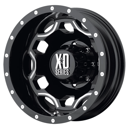XD XD814 CRUX DUALLY GLOSS BLACK W/ MILLED ACCENTS 8X6.5 17X6 -134 125.1HB