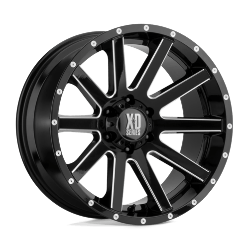 XD XD818 HEIST SATIN BLACK MILLED 6X5.5 22X9.5 +15 106.1HB