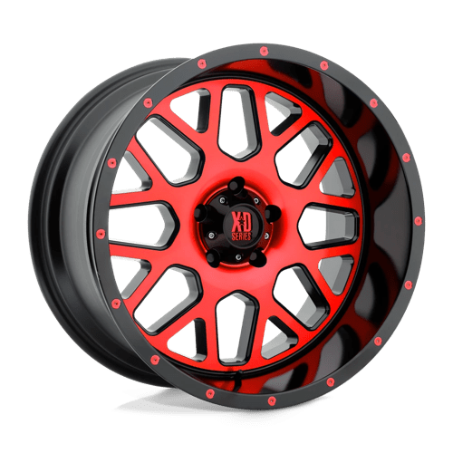 XD XD820 GRENADE SATIN BLACK MACH FACE W/ RED TINTED CLEAR COAT 5X5.0 20X10 -24 78.1HB