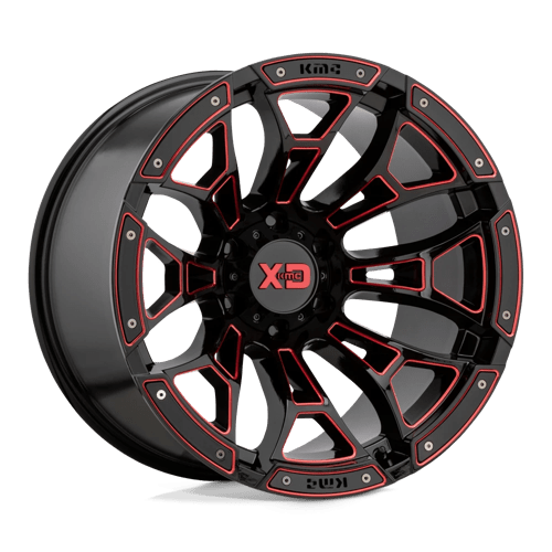 XD XD841 BONEYARD GLOSS BLACK MILLED W/ RED TINT 8X6.5 20X10 -18 125.1HB