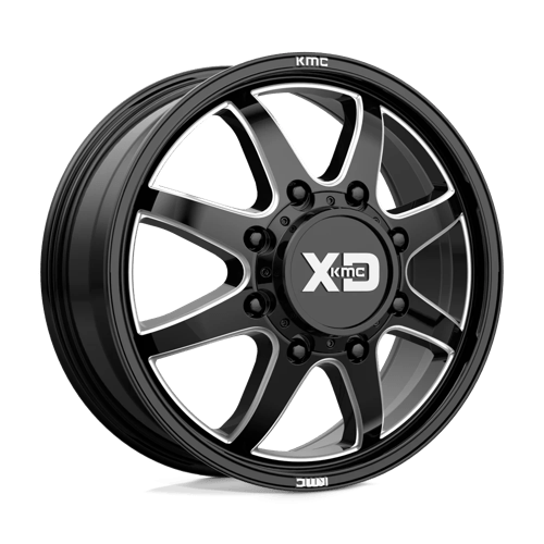 XD XD845 PIKE DUALLY GLOSS BLACK MILLED - FRONT 8X210 20X8.25 +105 154.3HB