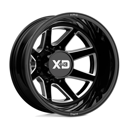 XD XD845 PIKE DUALLY GLOSS BLACK MILLED - REAR 8X210 22X8.25 -195 154.3HB