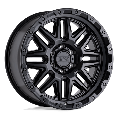 Black Rhino ALAMO MATTE BLACK W/ BLACK BOLTS 6X5.5 17X9 +12 112.1HB