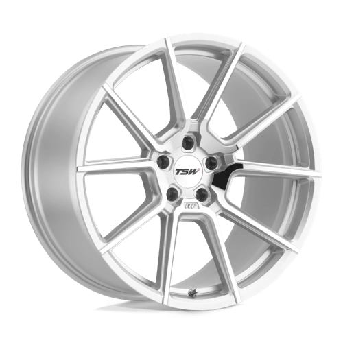 TSW CHRONO SILVER W/ MIRROR CUT FACE 5X112 20X9 +20 66.56HB