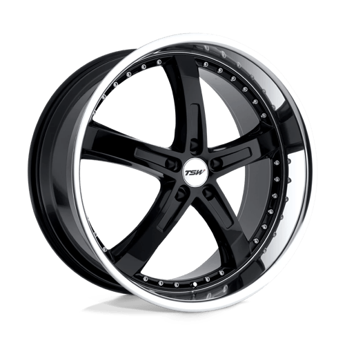 TSW JARAMA GLOSS BLACK W/ MIRROR CUT LIP 5X120 19X9.5 +20 76.1HB