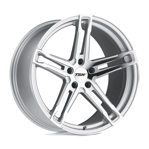 TSW MECHANICA SILVER W/ MIRROR CUT FACE 5X100 18X8 +35 72.1HB